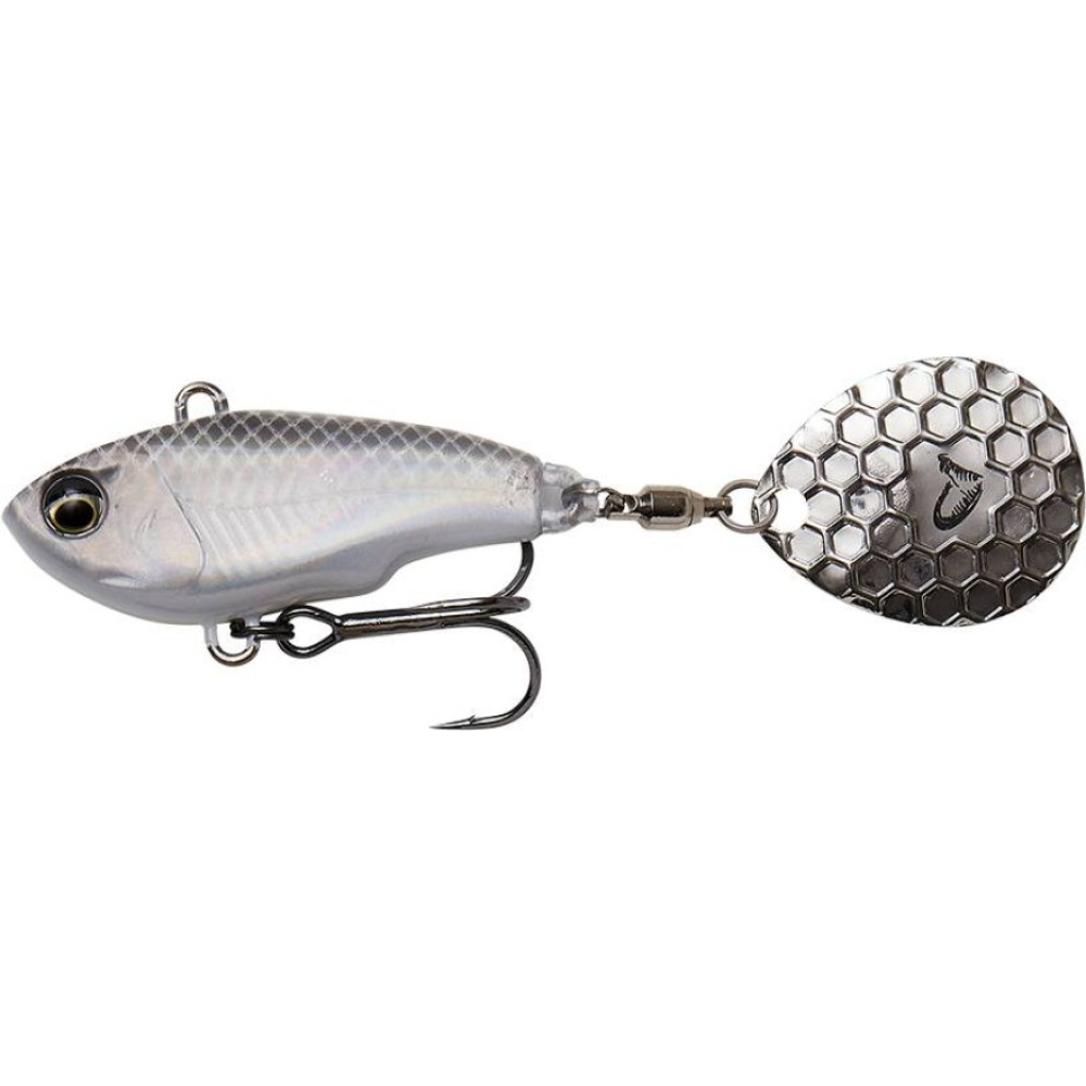 FAT TAIL SPIN 6.5cm 9g SINKING WHITE SILVER
