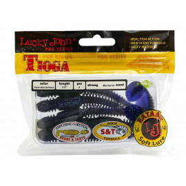 Твистеры съедобные искусственные LJ Pro Series TIOGA 140104-T52 8шт., КИТАЙ