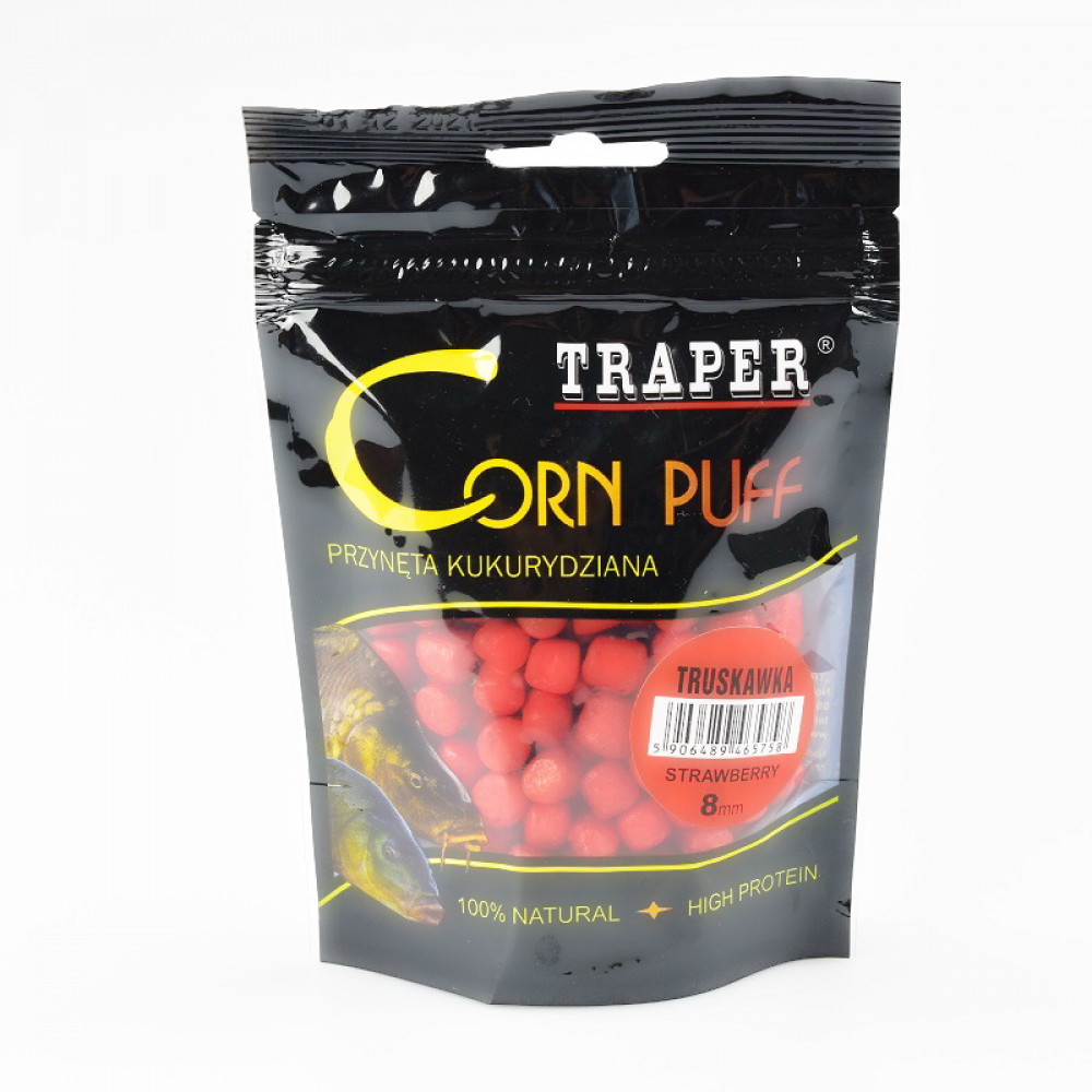 Приманка Traper Corn Puff 8mm/20g КЛУБНИКА