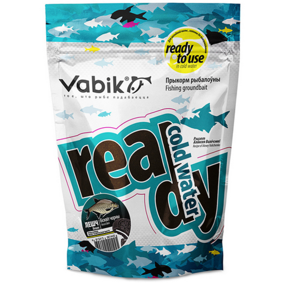 Прикормка Vabik READY COLD WATER Лещ Бисквит Черный 750г