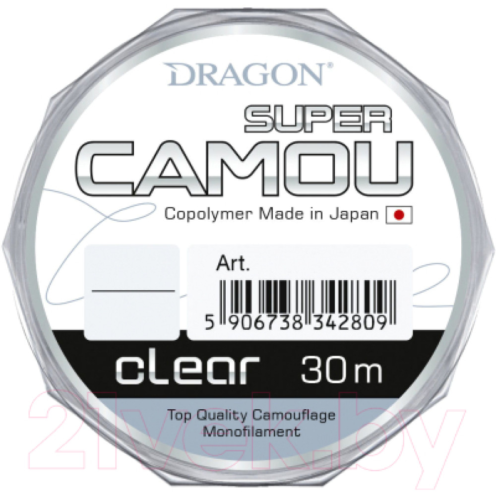Леска DRAGON SUPER CAMOU CLEAR 30м (0,10мм)