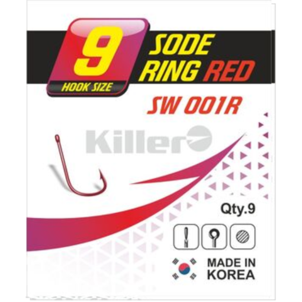 Крючок Killer Sode Ring Red №9 - №14